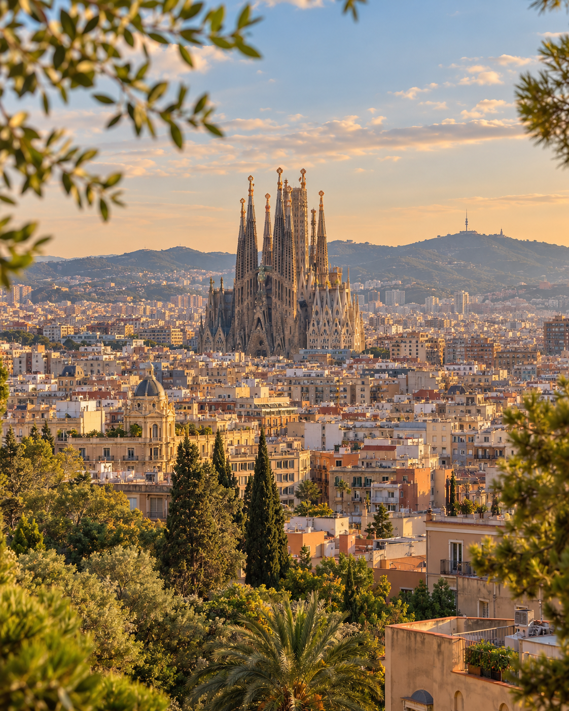 Vista de Barcelona y la Sagrada Familia